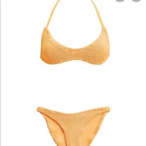 HUNZA G collette halter bikini SPICE EUC